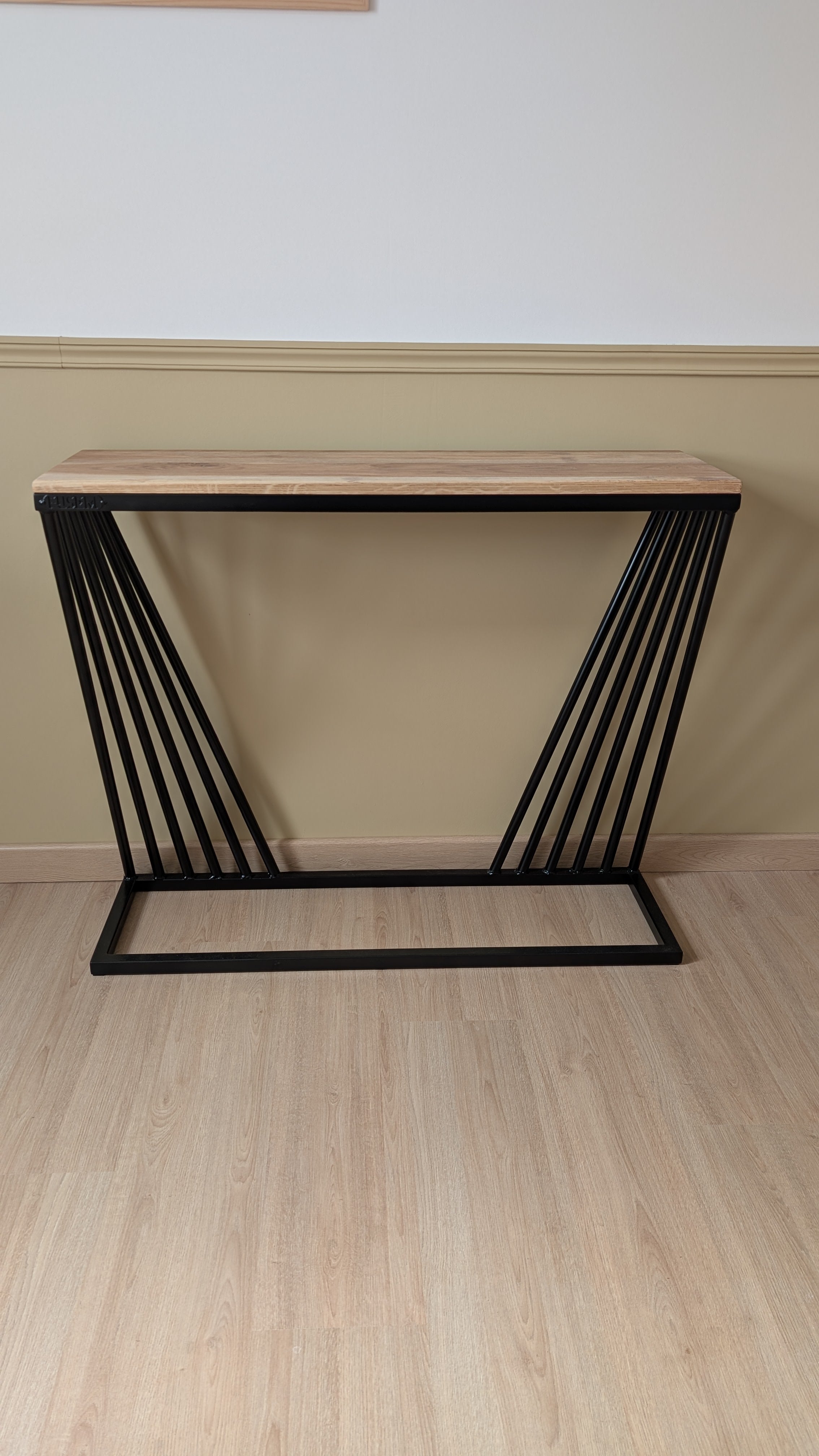 Console design acier & bois