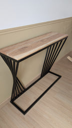 Console design acier & bois