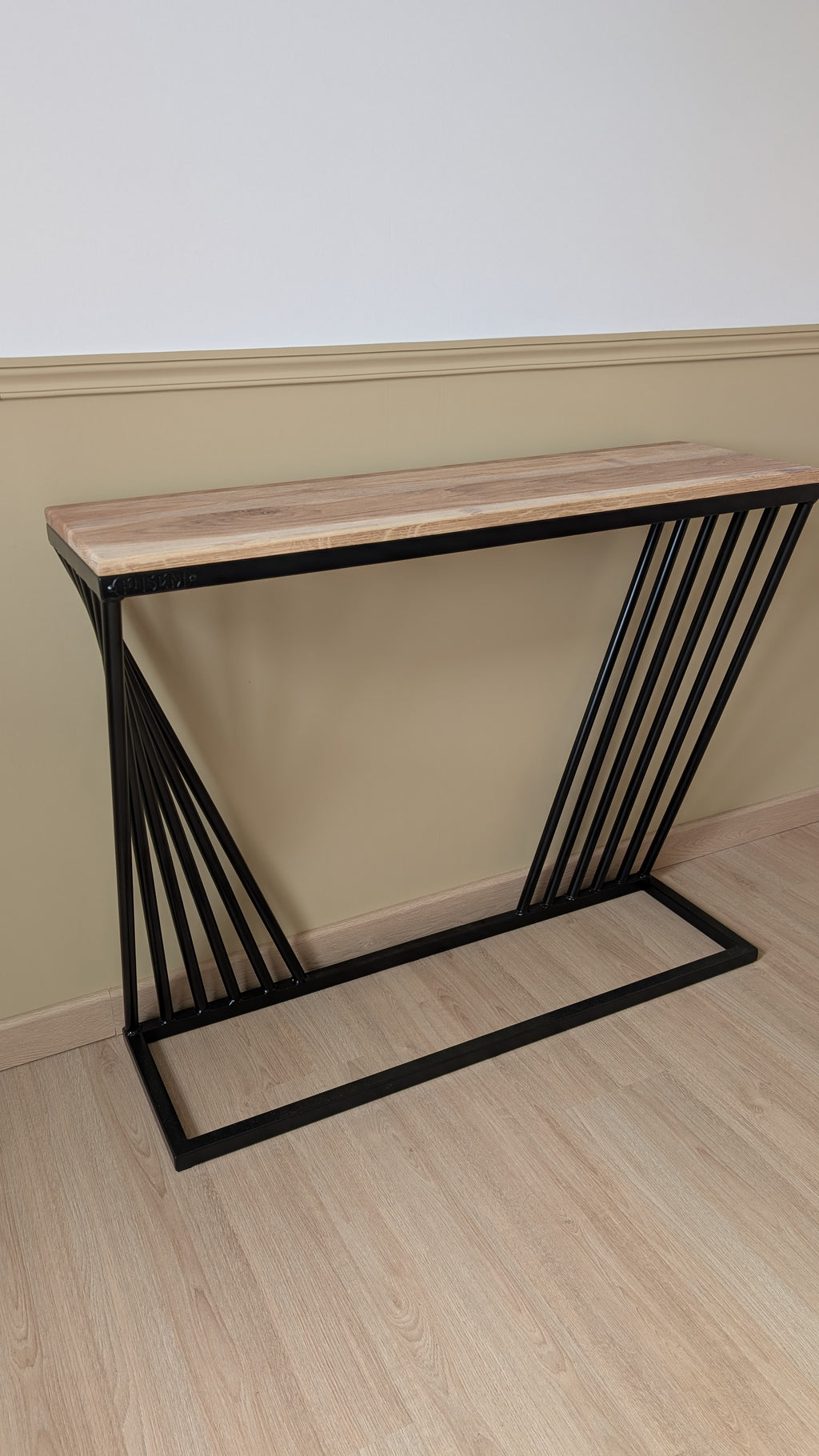 Console design acier & bois