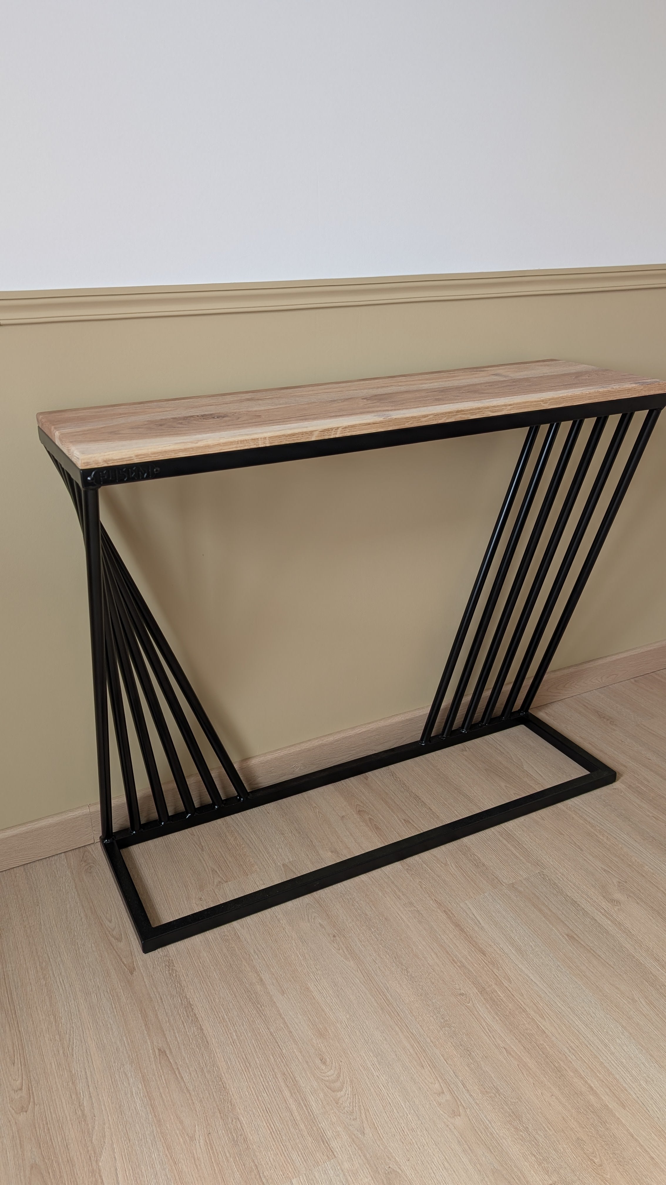 Console design acier & bois