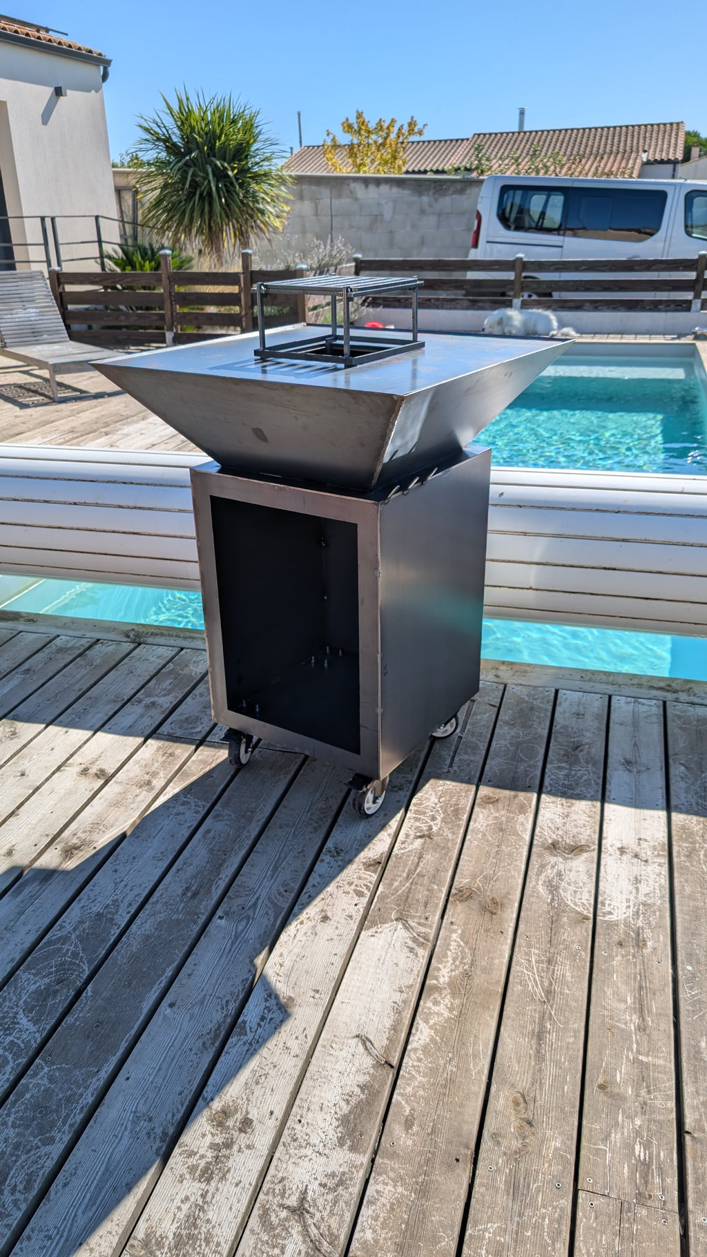 Brasero en acier corten