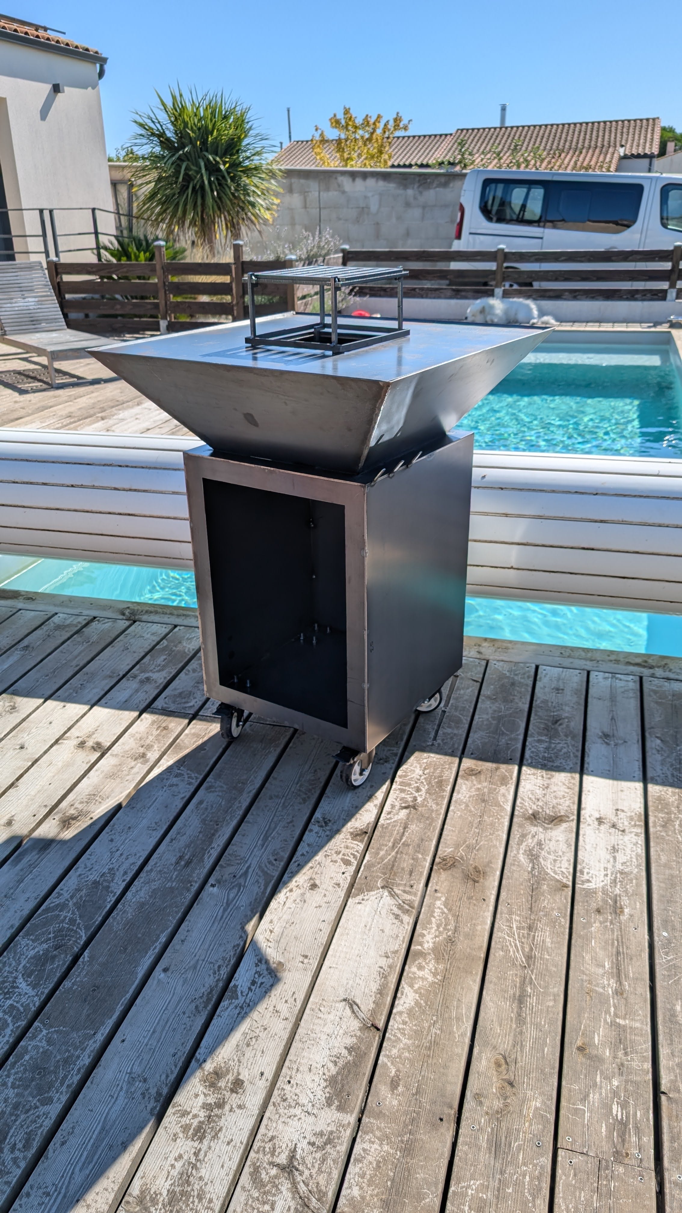 Brasero en acier corten