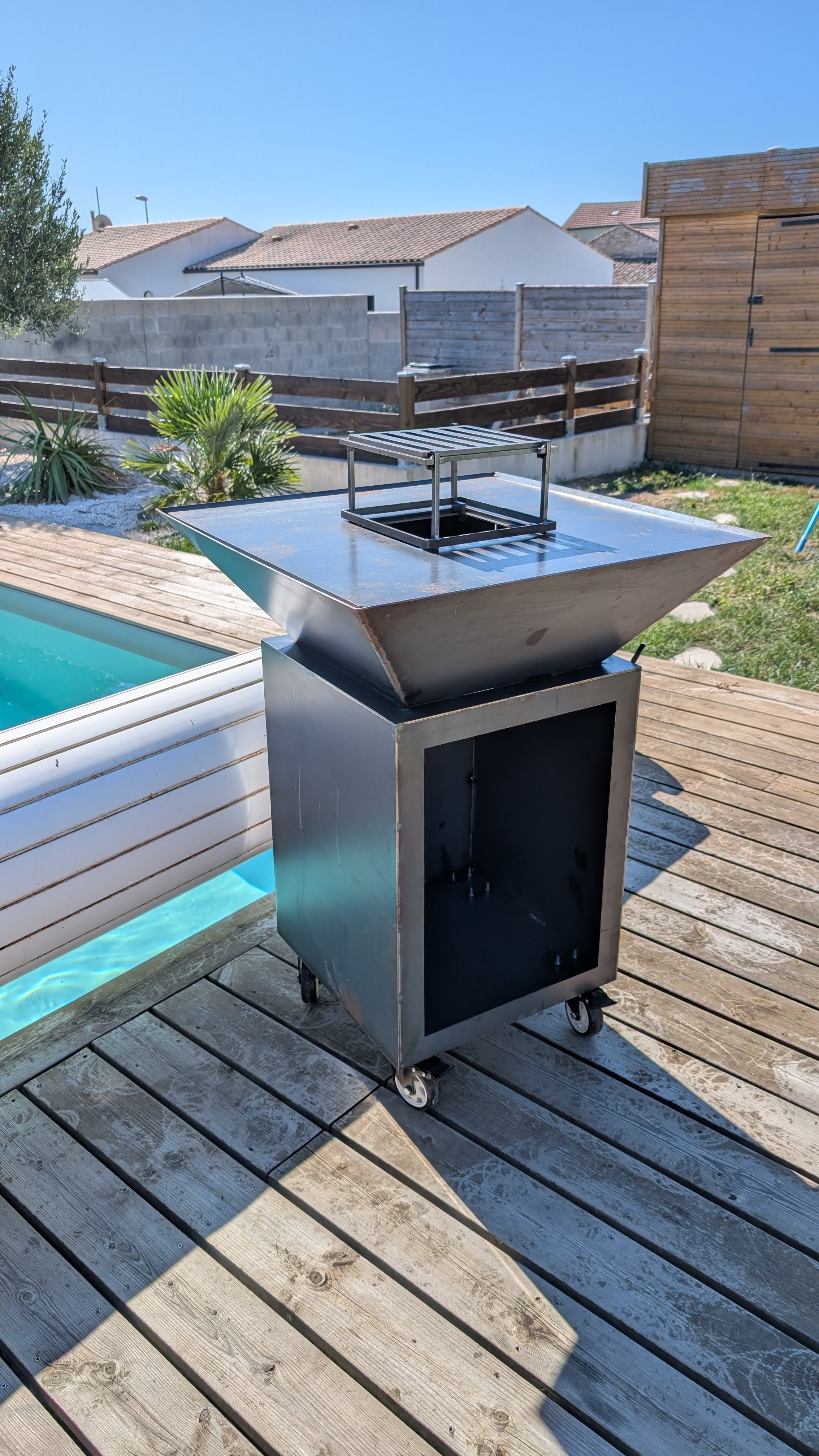 Brasero en acier corten