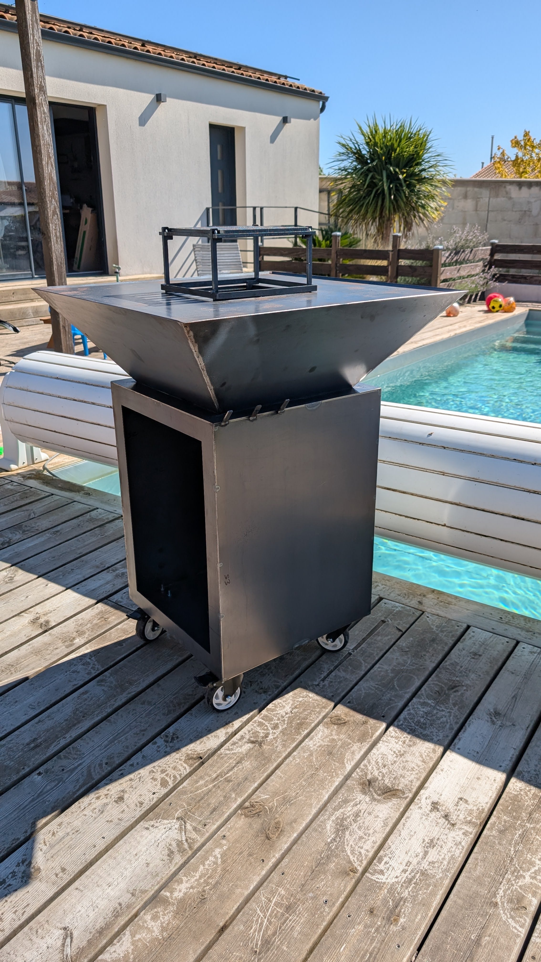 Brasero en acier corten